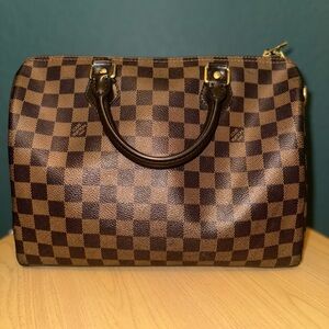 AUTHENTIC: Louis Vuttion Speedy Bandouliere 30 Damier Ebene